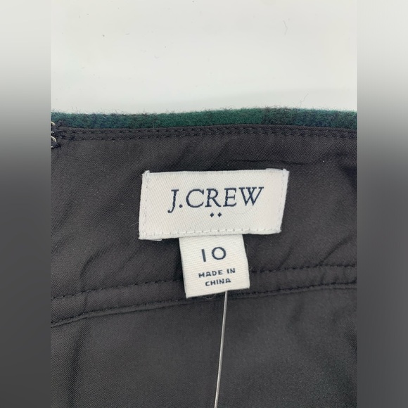J. Crew Navy Blue and Dark Green A-Line Tartan Skirt Size 10 - Picture 9 of 9